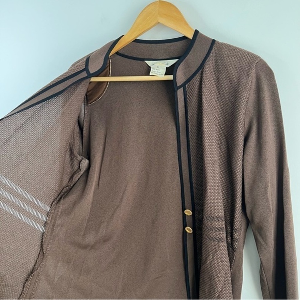 Misook Brown Open-Front Blazer - Picture 3 of 6